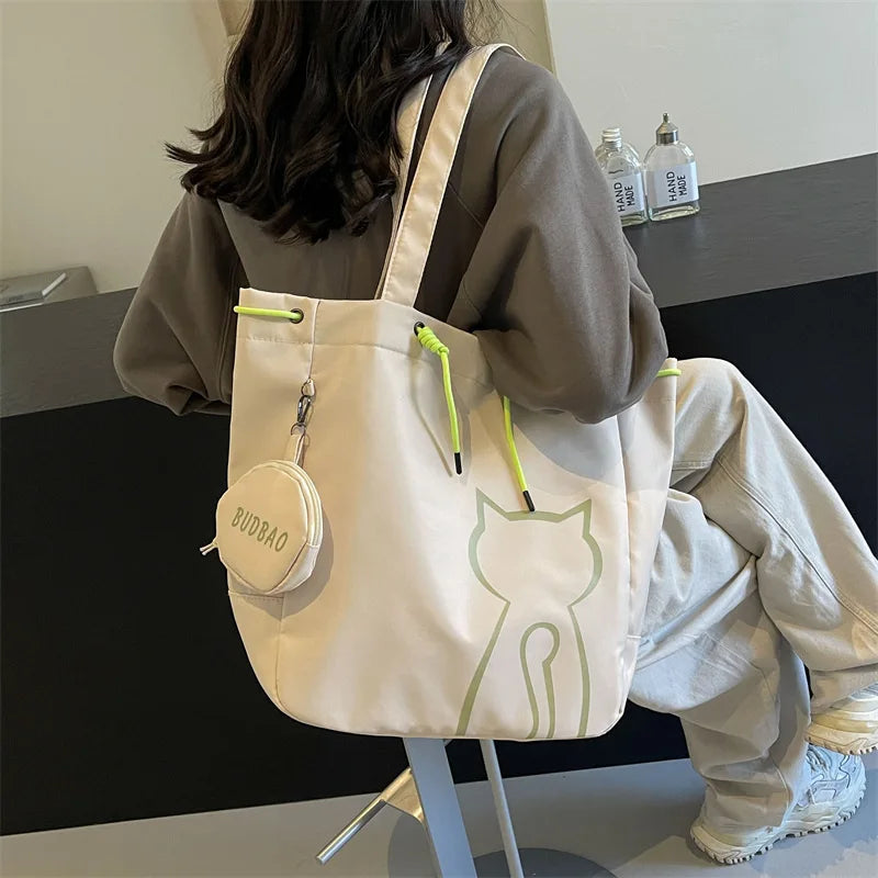 Canvas Women Tote Bags Large Capacity Fashion Female Shoulder Bag Commuting Carrying Bag Casual Designer Handbag Shopper Bag