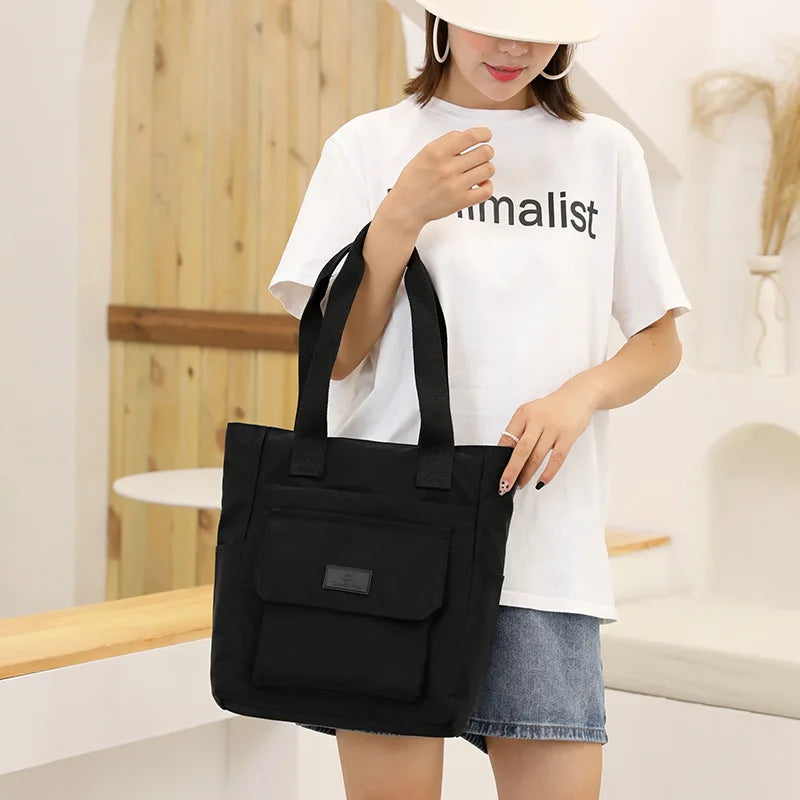 Canvas Women Tote Bags Large Capacity Fashion Female Shoulder Bag Commuting Carrying Bag Casual Designer Handbag Shopper Bag