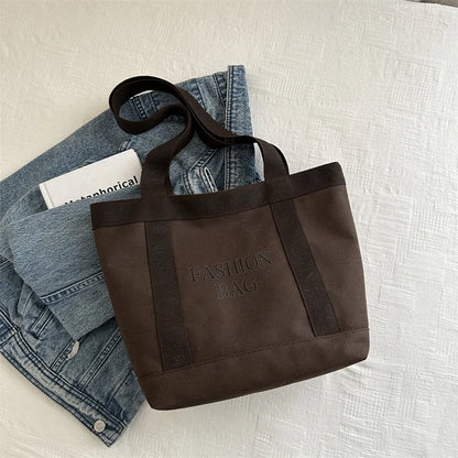 Canvas Women Tote Bags Large Capacity Fashion Female Shoulder Bag Commuting Carrying Bag Casual Designer Handbag Shopper Bag