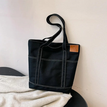 Canvas Women Tote Bags Large Capacity Fashion Female Shoulder Bag Commuting Carrying Bag Casual Designer Handbag Shopper Bag