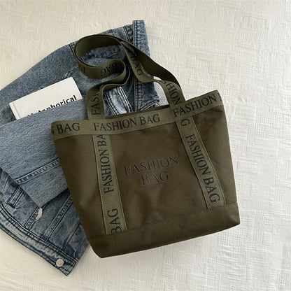 Canvas Women Tote Bags Large Capacity Fashion Female Shoulder Bag Commuting Carrying Bag Casual Designer Handbag Shopper Bag