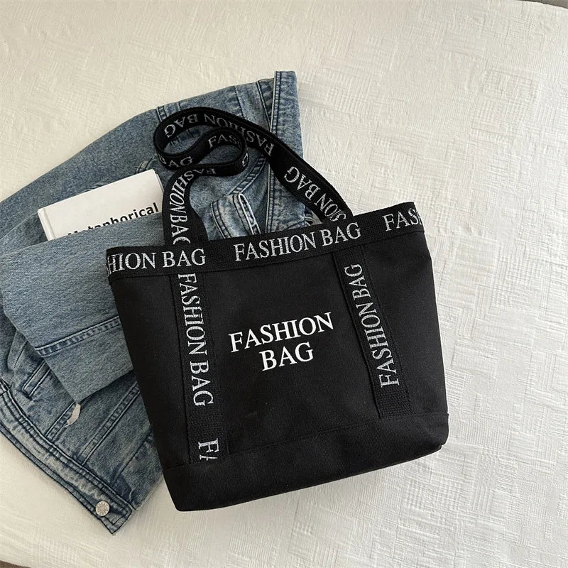 Canvas Women Tote Bags Large Capacity Fashion Female Shoulder Bag Commuting Carrying Bag Casual Designer Handbag Shopper Bag