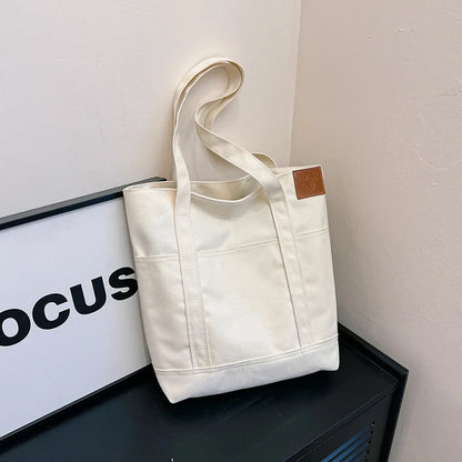 Canvas Women Tote Bags Large Capacity Fashion Female Shoulder Bag Commuting Carrying Bag Casual Designer Handbag Shopper Bag
