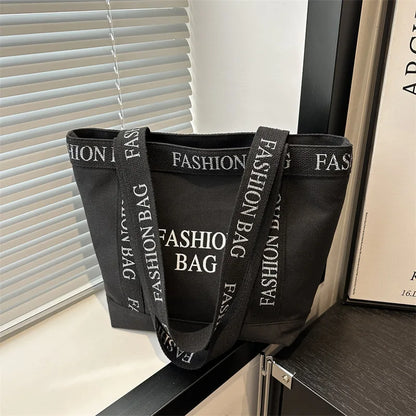 Canvas Women Tote Bags Large Capacity Fashion Female Shoulder Bag Commuting Carrying Bag Casual Designer Handbag Shopper Bag