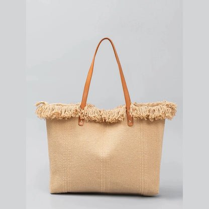 Canvas Women's Niche High-end 2024 Large Capacity Commuting Resort Style Tote Travel Shoulder Bag Handbag