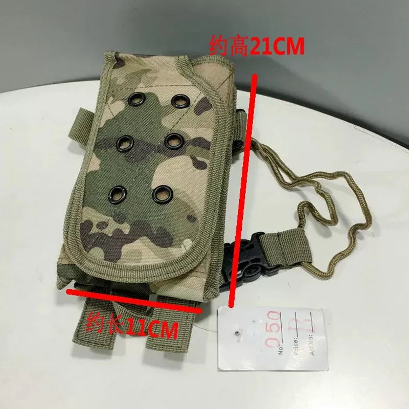 Canvas multifunctional mobile phone bag, outdoor sports tactical small bag, wear-resistant and waterproof portable handbag