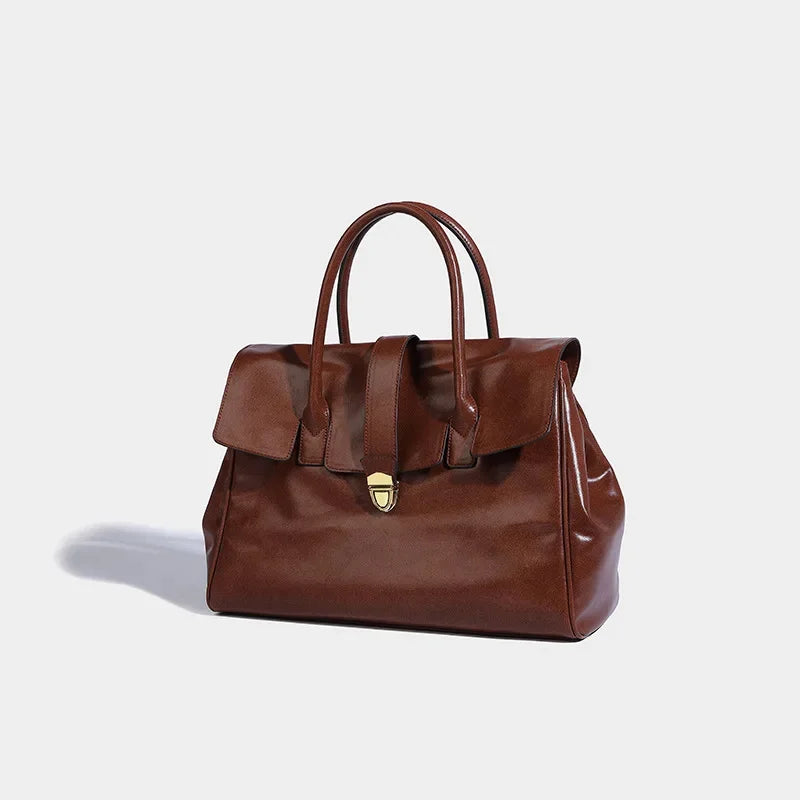 Capacity Commuter Tote Bag 2024 Casual Retro High-end Briefcase Large High-quality Women's Handbag