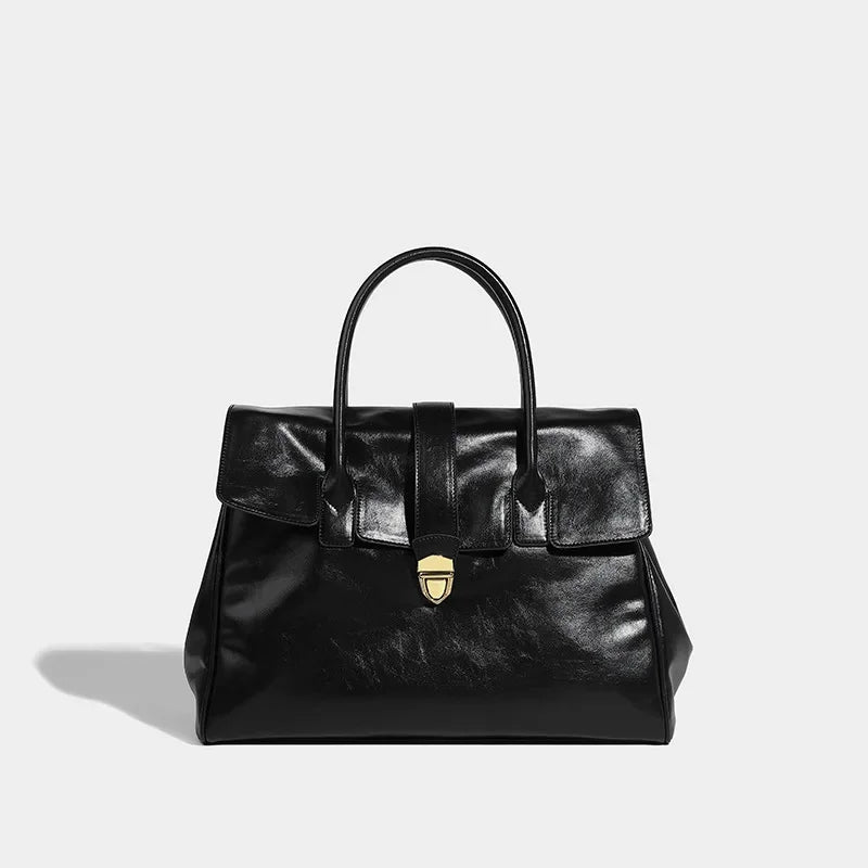 Capacity Commuter Tote Bag 2024 Casual Retro High-end Briefcase Large High-quality Women's Handbag