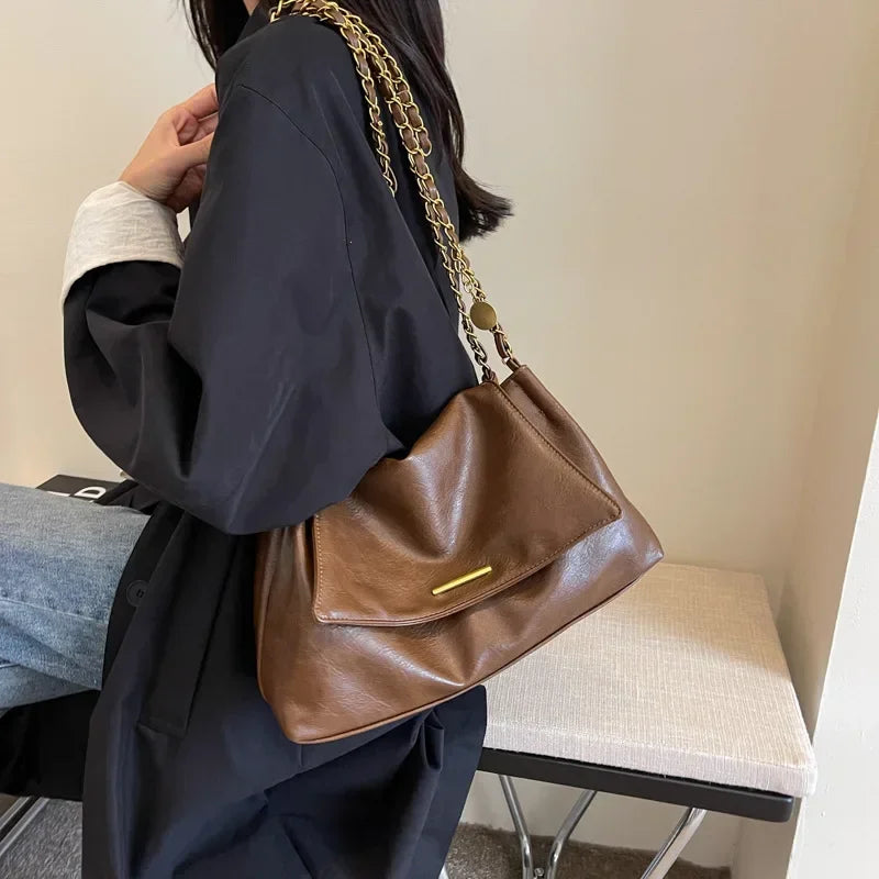 Capacity, armpit tote bag, women's bag, chain one-shoulder crossbody bag