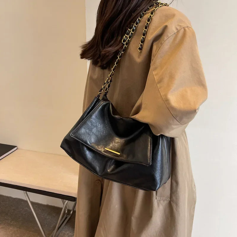 Capacity, armpit tote bag, women's bag, chain one-shoulder crossbody bag