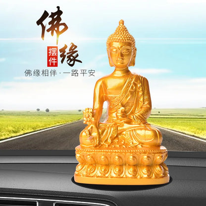 "Car ornaments" wholesale resin pharmacist Buddha golden Buddha crafts buddhist supplies become attached to home worship.