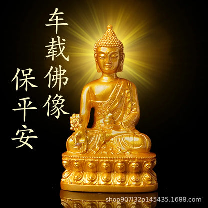 "Car ornaments" wholesale resin pharmacist Buddha golden Buddha crafts buddhist supplies become attached to home worship.