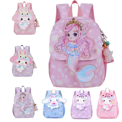 Cartoon Backpack for Girls Boys, Kids School BookBag Cute Student Laptop Backpacks Casual Durable Lightweight Travel Bags