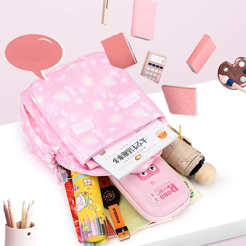 Cartoon Backpack for Girls Boys, Kids School BookBag Cute Student Laptop Backpacks Casual Durable Lightweight Travel Bags