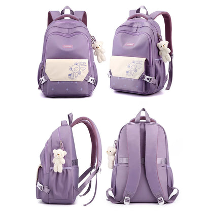 Cartoon Bear School Bags Large Travel Backpacks Primary and Secondary Students Backpacks for Girls Class Bags Women Kawaii Pack