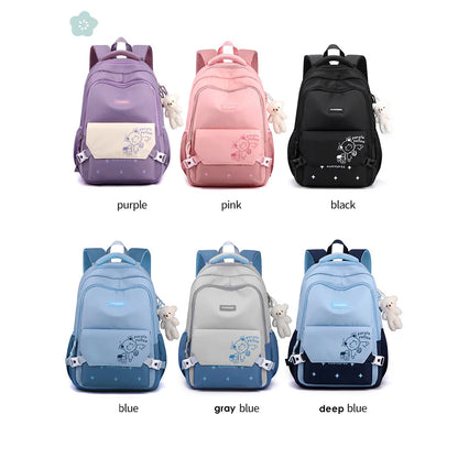 Cartoon Bear School Bags Large Travel Backpacks Primary and Secondary Students Backpacks for Girls Class Bags Women Kawaii Pack