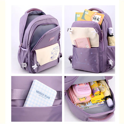 Cartoon Bear School Bags Large Travel Backpacks Primary and Secondary Students Backpacks for Girls Class Bags Women Kawaii Pack