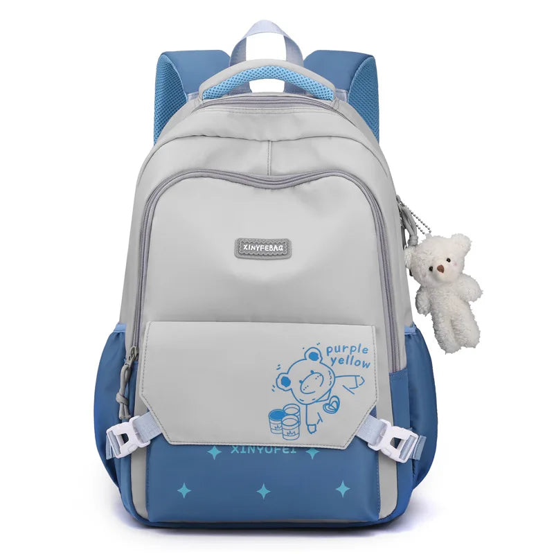 Cartoon Bear School Bags Large Travel Backpacks Primary and Secondary Students Backpacks for Girls Class Bags Women Kawaii Pack