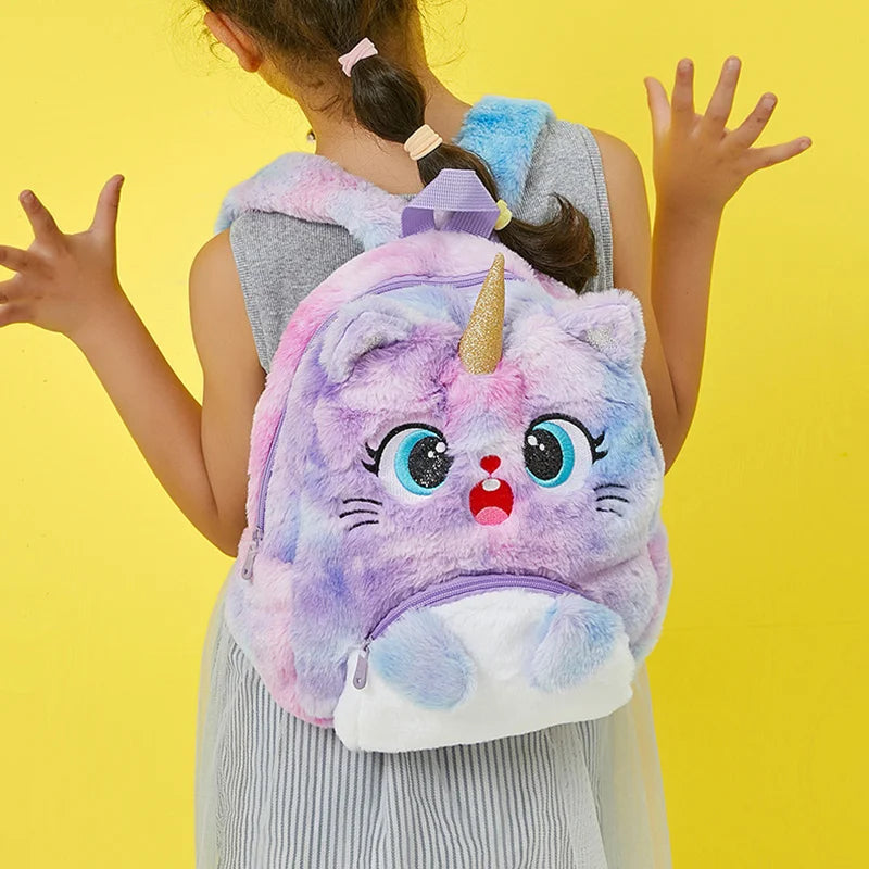 Cartoon Big Eye Unicorn School Bags for Girls Kawaii Backpacks Cute Cat Kids Bags Toddler Children Travel Pack Mochila Escolar