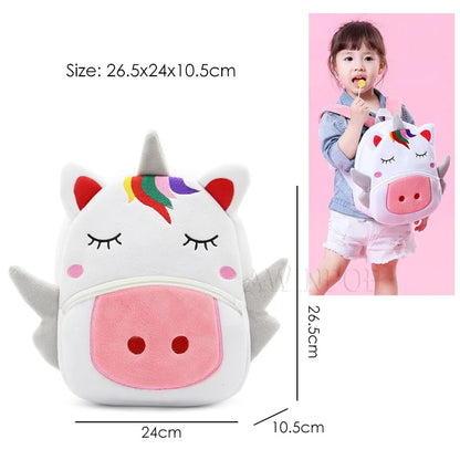 Cartoon Big Eye Unicorn School Bags for Girls Kawaii Backpacks Cute Cat Kids Bags Toddler Children Travel Pack Mochila Escolar