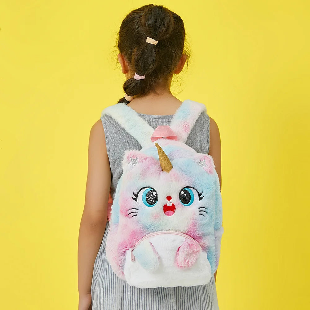 Cartoon Big Eye Unicorn School Bags for Girls Kawaii Backpacks Cute Cat Kids Bags Toddler Children Travel Pack Mochila Escolar