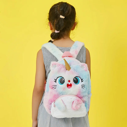 Cartoon Big Eye Unicorn School Bags for Girls Kawaii Backpacks Cute Cat Kids Bags Toddler Children Travel Pack Mochila Escolar