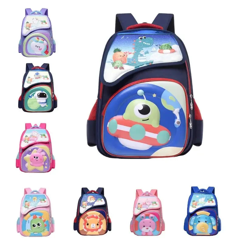 Cartoon Boys and Girls Backpacks Durable Water Resistant Bookbags Classic Travel Backpack  Preschool Children Bookbag