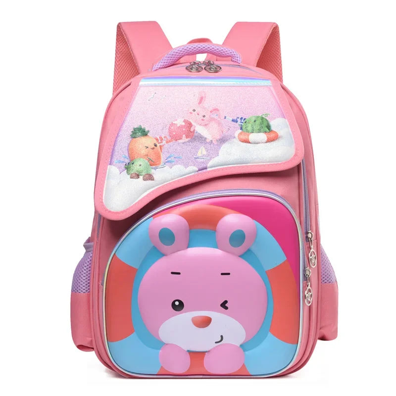 Cartoon Boys and Girls Backpacks Durable Water Resistant Bookbags Classic Travel Backpack  Preschool Children Bookbag