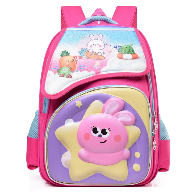 Cartoon Boys and Girls Backpacks Durable Water Resistant Bookbags Classic Travel Backpack  Preschool Children Bookbag