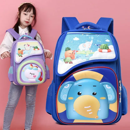 Cartoon Boys and Girls Backpacks Durable Water Resistant Bookbags Classic Travel Backpack  Preschool Children Bookbag