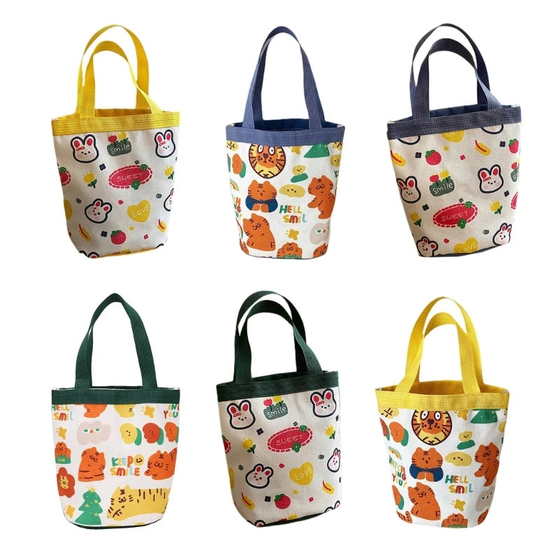 Cartoon Canvas Bag for Women Rabbit Durable Handbag and Easy to Clean