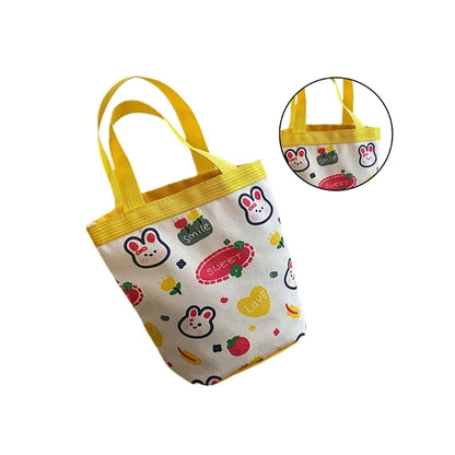 Cartoon Canvas Bag for Women Rabbit Durable Handbag and Easy to Clean