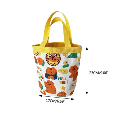 Cartoon Canvas Bag for Women Rabbit Durable Handbag and Easy to Clean