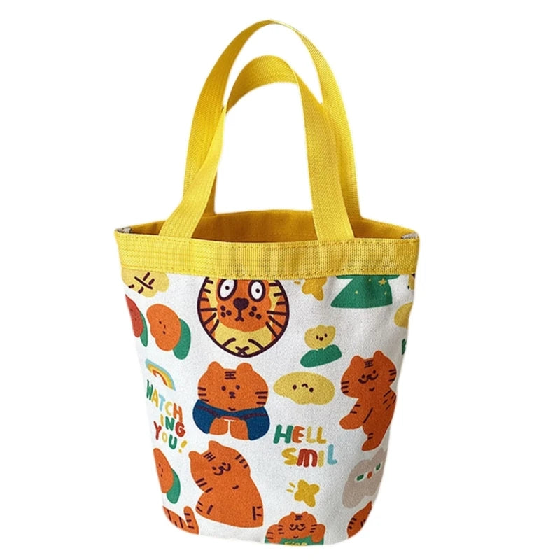 Cartoon Canvas Bag for Women Rabbit Durable Handbag and Easy to Clean