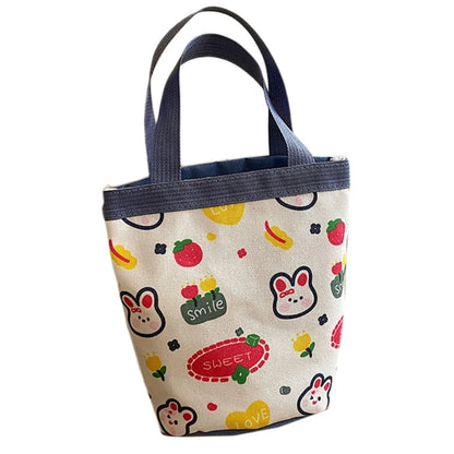 Cartoon Canvas Bag for Women Rabbit Durable Handbag and Easy to Clean