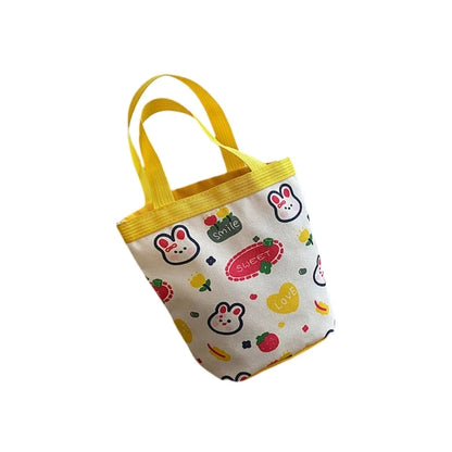 Cartoon Canvas Bag for Women Rabbit Durable Handbag and Easy to Clean