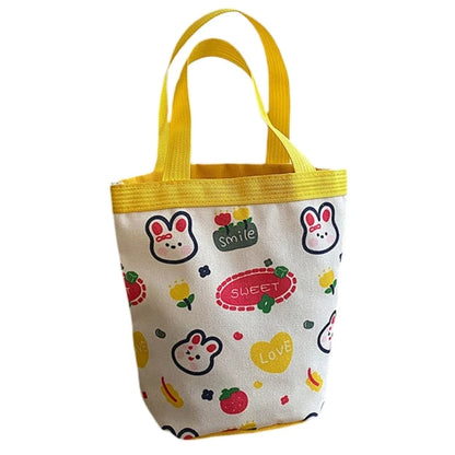 Cartoon Canvas Bag for Women Rabbit Durable Handbag and Easy to Clean