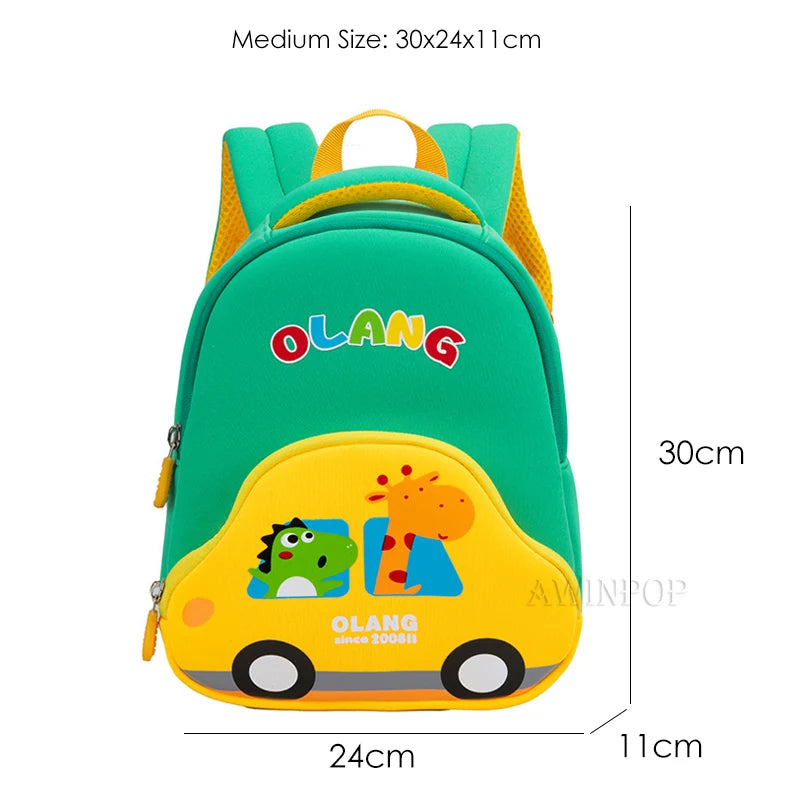 Cartoon Car Children School Bags Girls 3D Cute Design Kindergarten Kid Anti Lost School Backpacks for Boys Gift Mochila Escolar