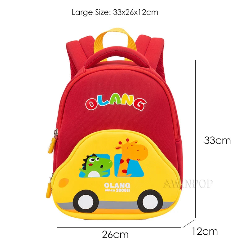 Cartoon Car Children School Bags Girls 3D Cute Design Kindergarten Kid Anti Lost School Backpacks for Boys Gift Mochila Escolar