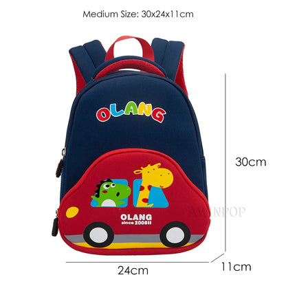 Cartoon Car Children School Bags Girls 3D Cute Design Kindergarten Kid Anti Lost School Backpacks for Boys Gift Mochila Escolar