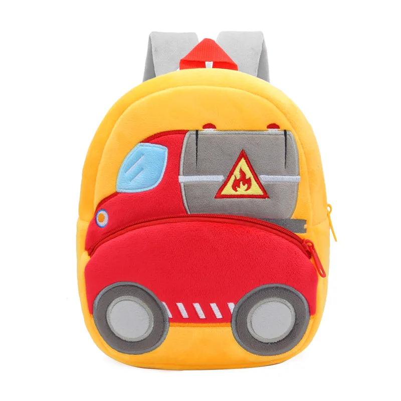 Cartoon Cement Mixer School Backpacks Boys Cute Engineering Vehicle Excavator Dumper School Bags Nursery Children Bag Girls Gift