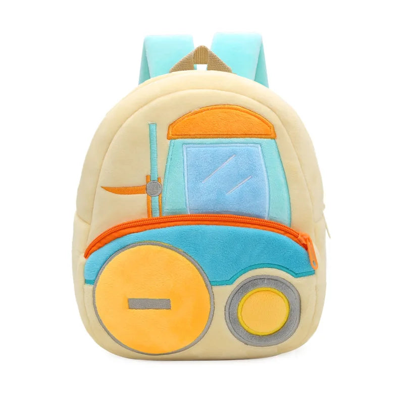 Cartoon Cement Mixer School Backpacks Boys Cute Engineering Vehicle Excavator Dumper School Bags Nursery Children Bag Girls Gift