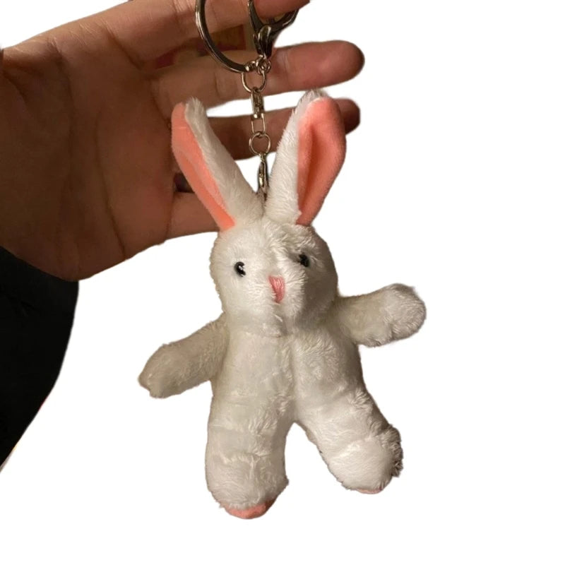Cartoon Cute Bear Bag Charm Keychain Plush Pendant Suitable for Women's Bag and Keys Dog&Rabbit Shaped Exquisite Luggage Pendant