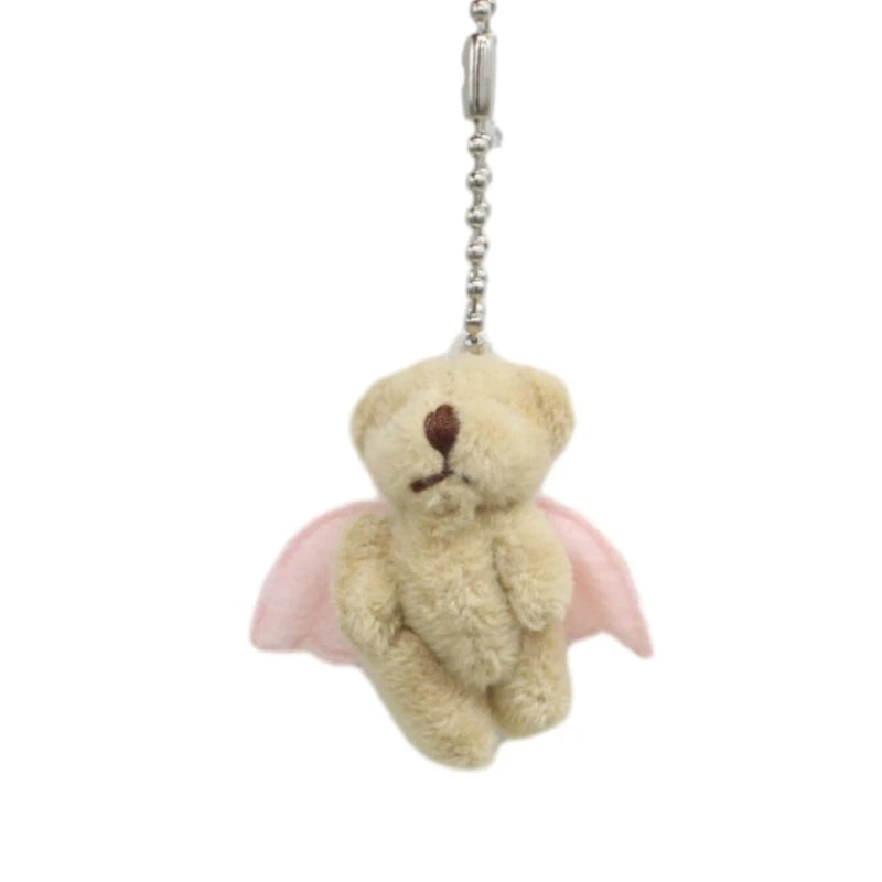 Cartoon Cute Bear Bag Charm Keychain Plush Pendant Suitable for Women's Bag and Keys Dog&Rabbit Shaped Exquisite Luggage Pendant