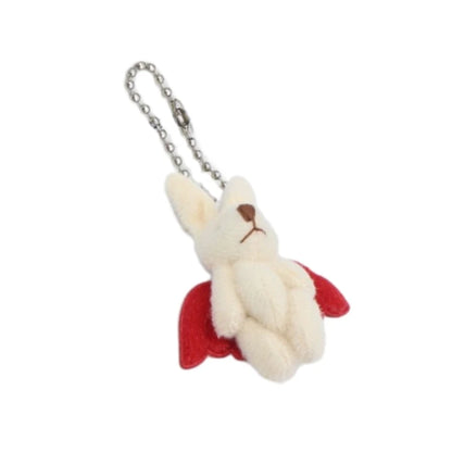 Cartoon Cute Bear Bag Charm Keychain Plush Pendant Suitable for Women's Bag and Keys Dog&Rabbit Shaped Exquisite Luggage Pendant