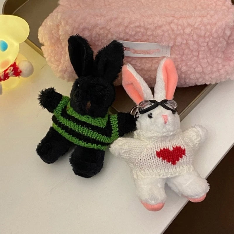 Cartoon Cute Bear Bag Charm Keychain Plush Pendant Suitable for Women's Bag and Keys Dog&Rabbit Shaped Exquisite Luggage Pendant