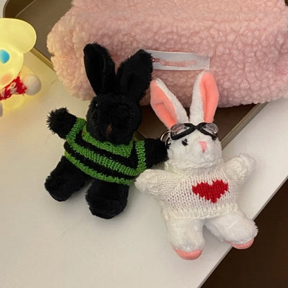 Cartoon Cute Bear Bag Charm Keychain Plush Pendant Suitable for Women's Bag and Keys Dog&Rabbit Shaped Exquisite Luggage Pendant