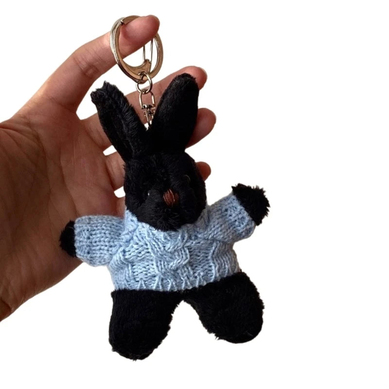 Cartoon Cute Bear Bag Charm Keychain Plush Pendant Suitable for Women's Bag and Keys Dog&Rabbit Shaped Exquisite Luggage Pendant