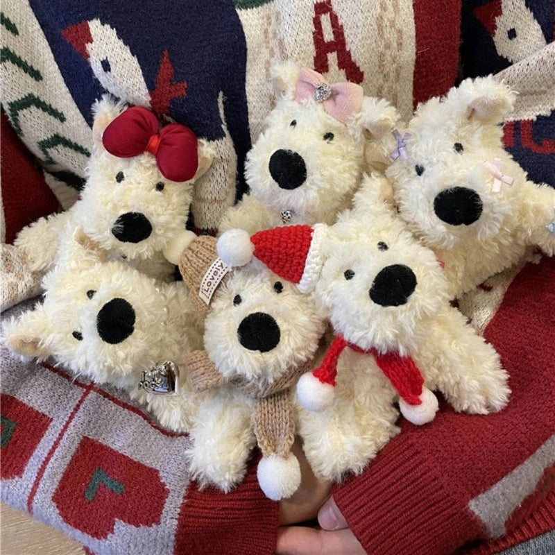 Cartoon Cute Bear Bag Charm Keychain Plush Pendant Suitable for Women's Bag and Keys Dog&Rabbit Shaped Exquisite Luggage Pendant