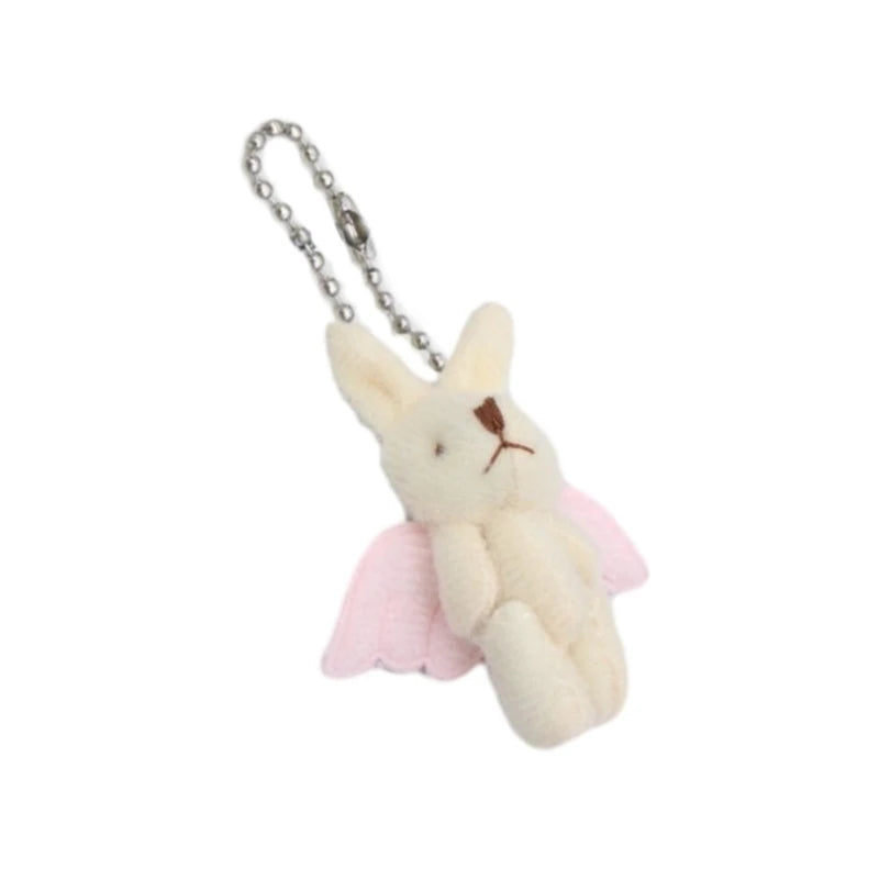 Cartoon Cute Bear Bag Charm Keychain Plush Pendant Suitable for Women's Bag and Keys Dog&Rabbit Shaped Exquisite Luggage Pendant